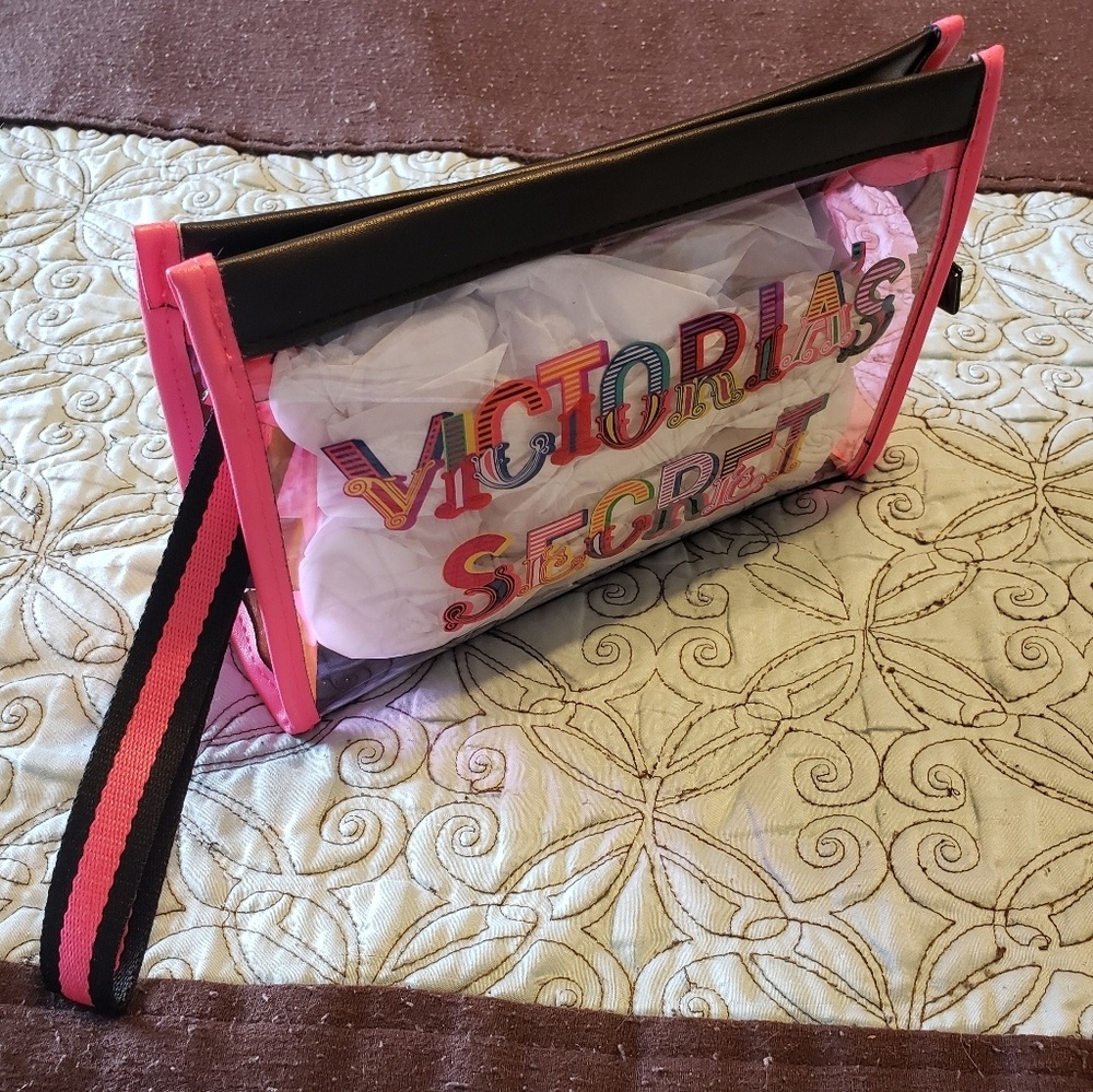 NWT Victoria's Secret Bag Hot Pink/Black
